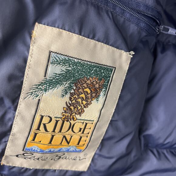 Eddie Bauer Coat Jacket X-Large Men’s Green Good Down Ridge Line - Picture 12 of 14